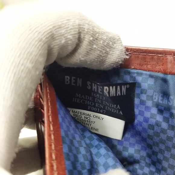 Ben Sherman Brown Leather Credit Card ID Window Bifold Man Wallet - Picture 12 of 15